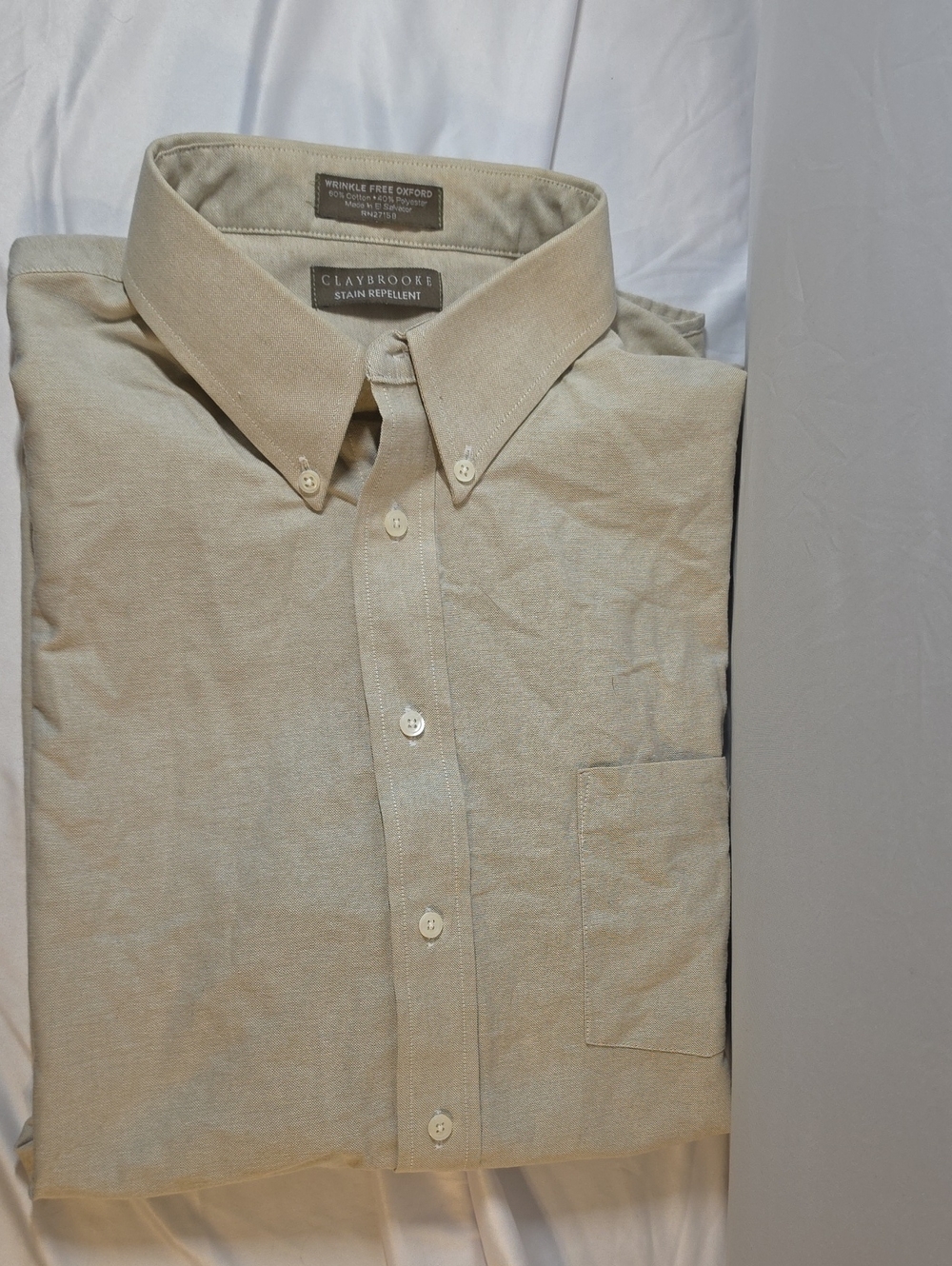 Men's Button-Down Oxford Shirt in Beige